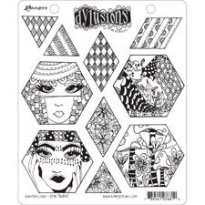 Cling Rubber Stamp Set - Dylusions / Quiltalicious